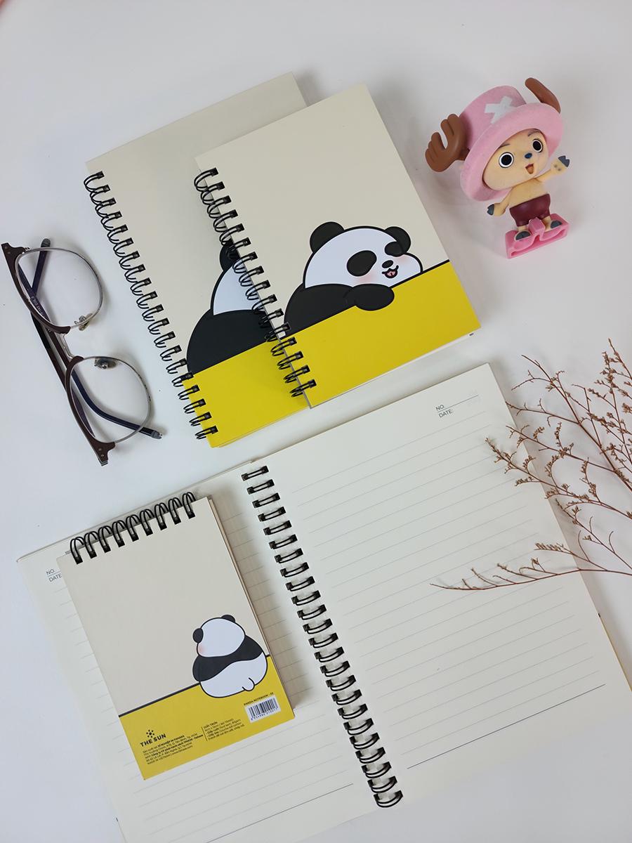 Sổ Lò Xo Giấy Trơn - 160 Trang 10 x 15 cm 80gsm - Panda - The Sun 02