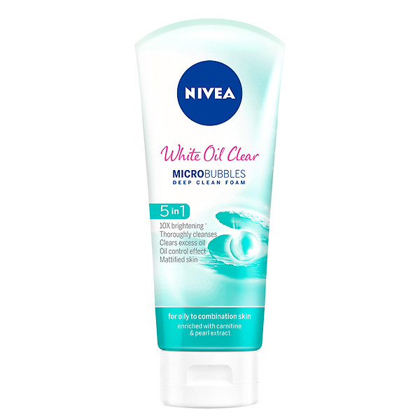Bộ 2 Sữa Rửa Mặt NIVEA White Oil Clear trắng da sạch nhờn