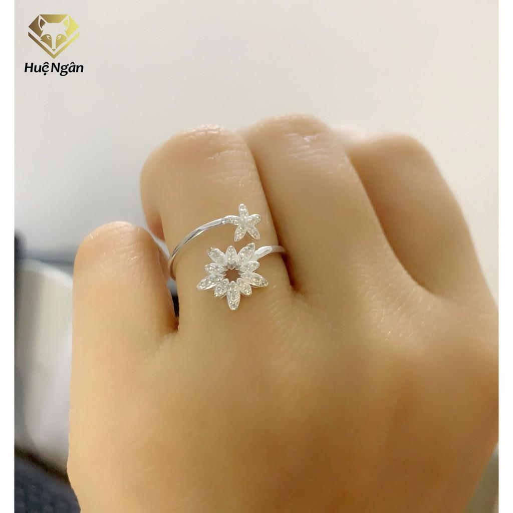 Nhẫn bạc Ý 925 Huệ Ngân - Hoa tuyết RR1726