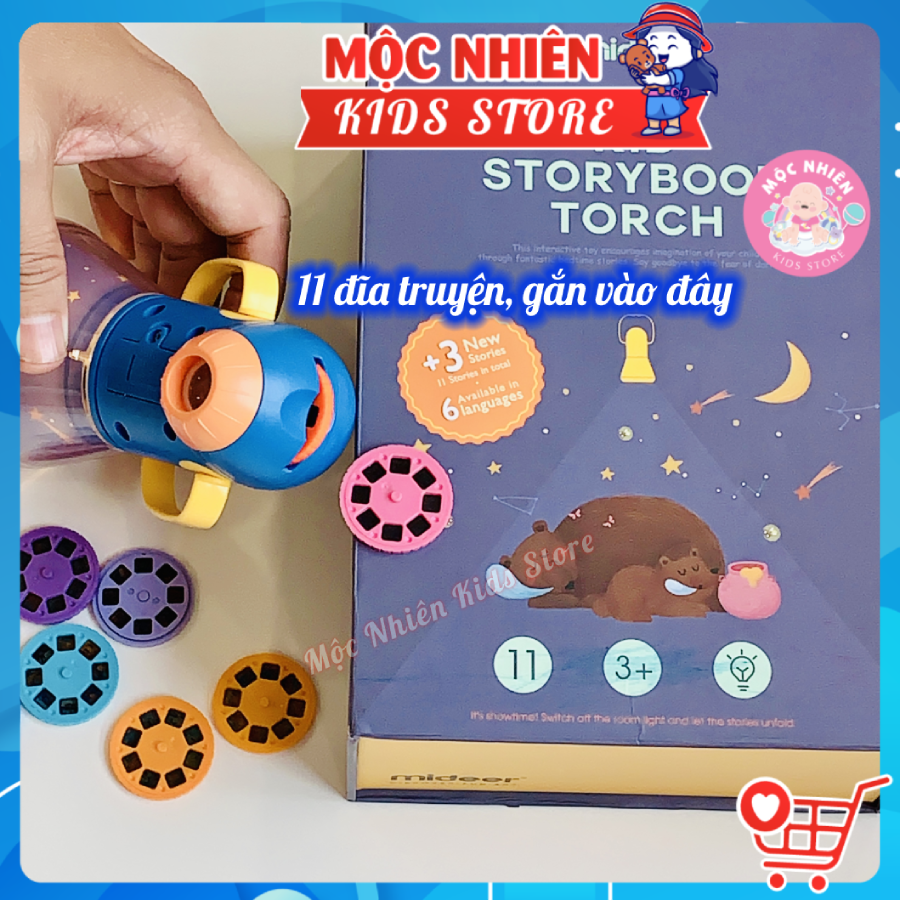 Đồ Chơi Đèn Pin Kể Chuyện Mideer Phiên Bản 12 Truyện - Mideer StoryBook Torch (có bản dịch tiếng Việt)