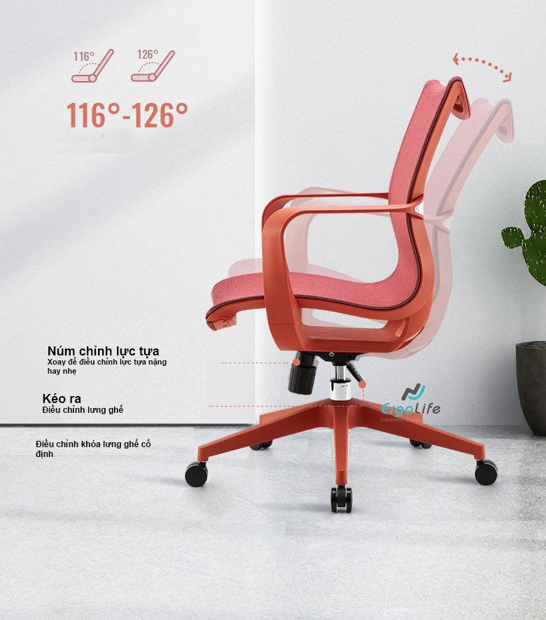 GHẾ CÔNG THÁI HỌC ERGONOMIC M77