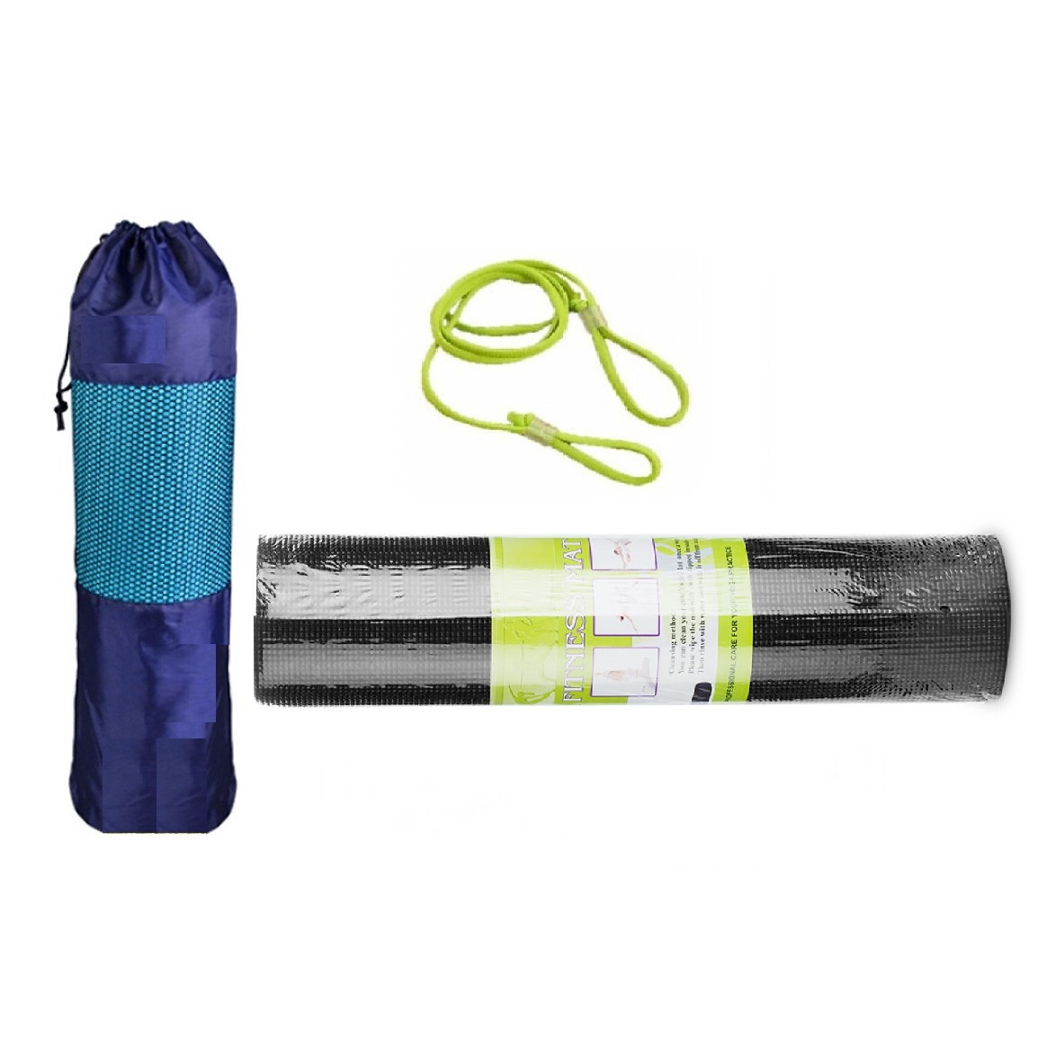 Thảm Tập YoGa TPE Dày 6mm Gym miDoctor + Bao Thảm Tập Yoga + Dây Thảm Tập Yoga (Túi, Dây Giao Màu Ngẫu Nhiên)