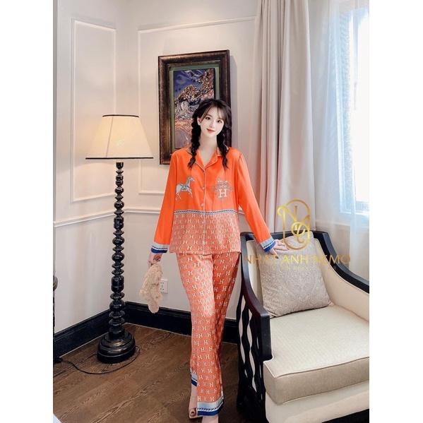 Bộ Lụa Mặc Nhà ️Đồ Ngủ Pijama Lụa Cao Cấp Siêu Mát Mềm Mịn - ELSA