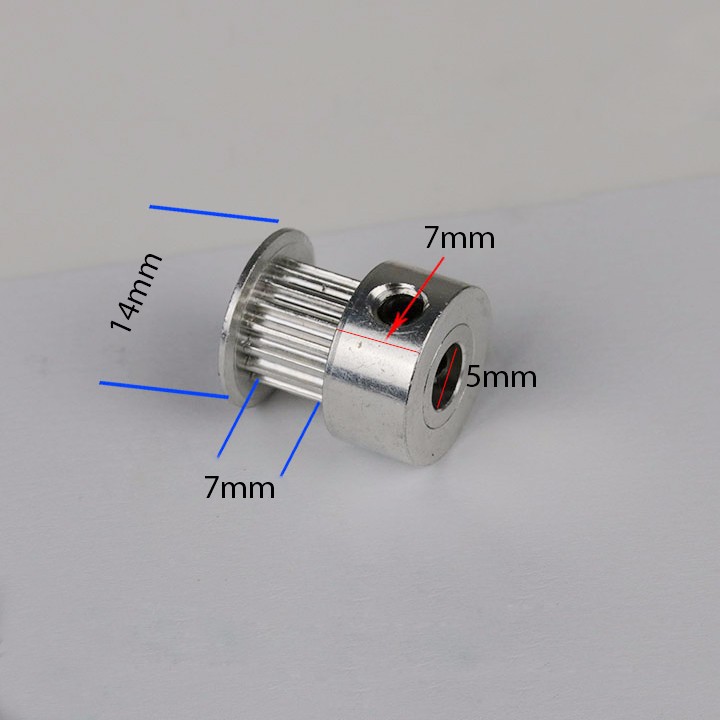 Buly, Puly, Pulley Trục 5mm - 16 Răng, sử dụng với dây đai 2GT-6mm