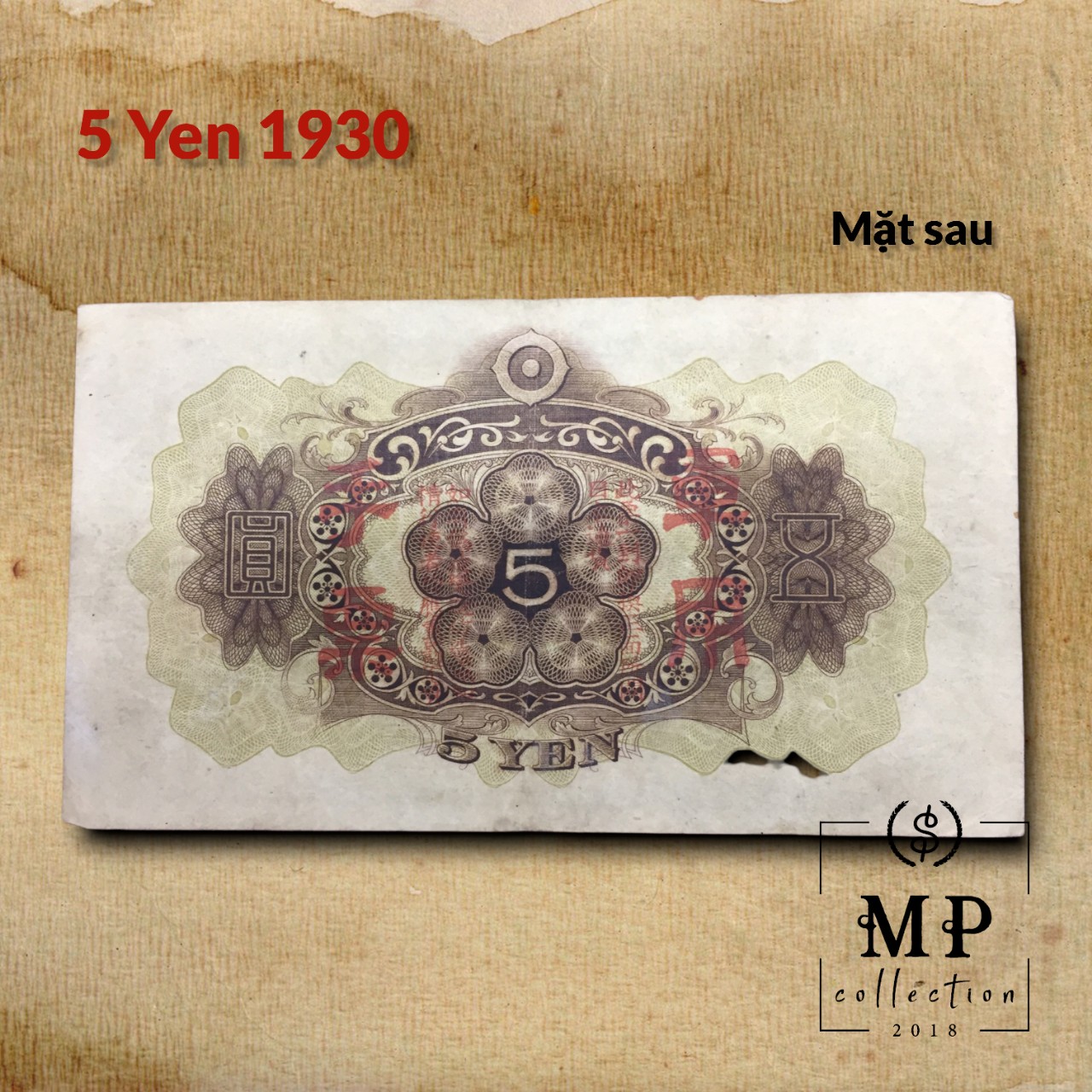 Tiền Quân Đội Nhật tại Hongkong 5 cent 1930 tiền xưa.