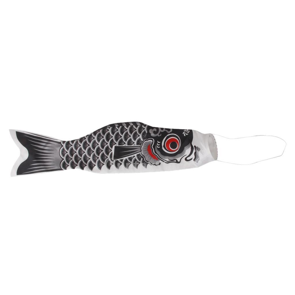 4pcs Japanese Koinobori Carp Flag Fish Hanging Decor Outdoor Wind