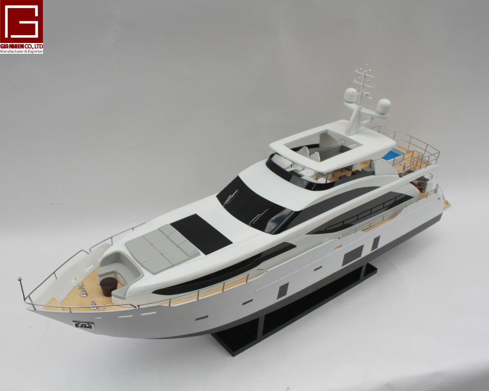 Mô hình Du Thuyền hiện đại PRINCESS SUPERYACHTS 30M (White Black) 90cm (Giá xưởng)