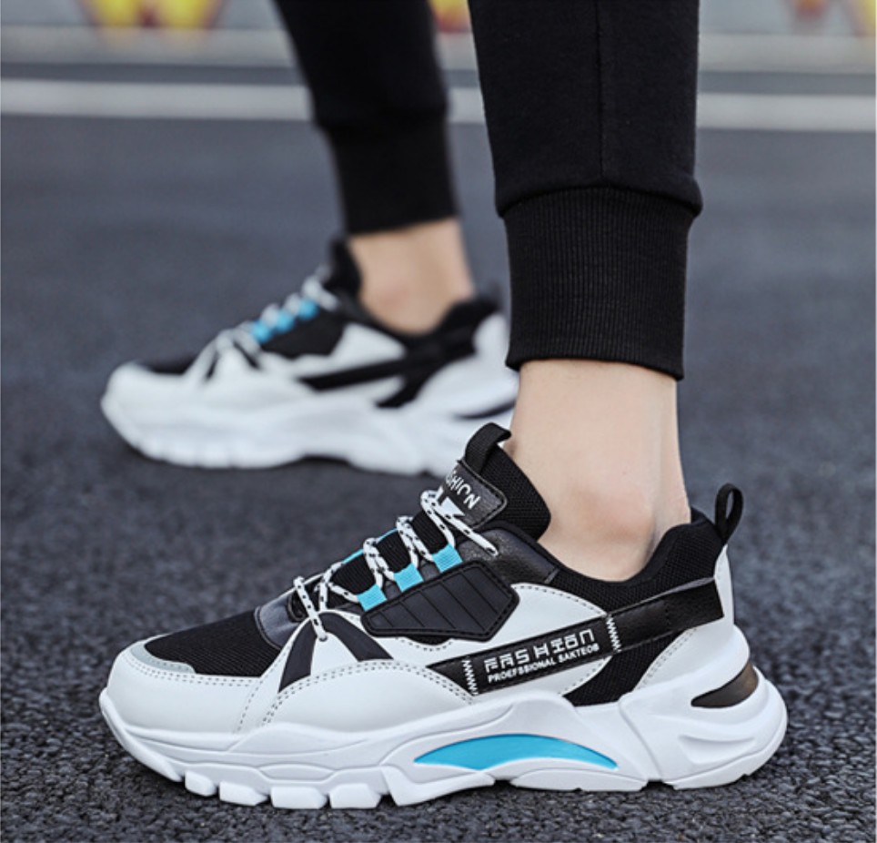 Giày thể thao sneaker nam cổ thấp, giày đế tăng chiều cao mẫu mới XSP344