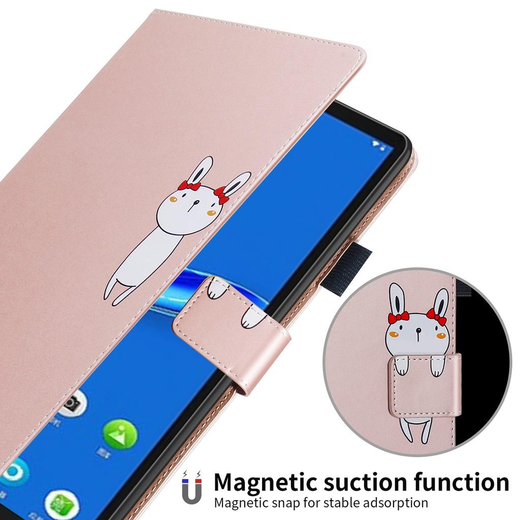 Bao Da Máy Tính Bảng Nắp Lật Bằng Da PU Viền Silicon Mềm Mại Kiêm Ví Và Khe Thẻ Cho Lenovo Tab M8 8.0"