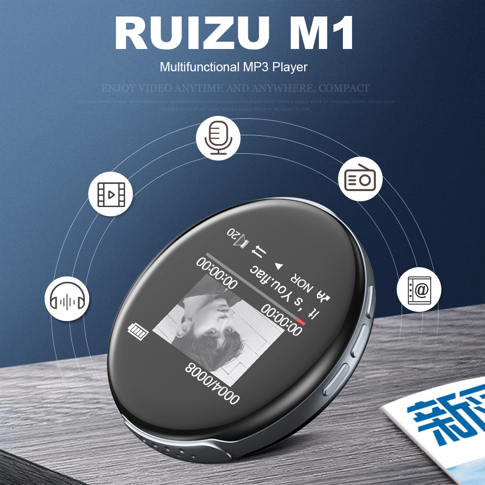 Máy Nghe Nhạc MP3 Bluetooth Ruizu M1 Bộ Nhớ Trong 8GB Cao Cấp AZONE - Hàng Chính Hãng