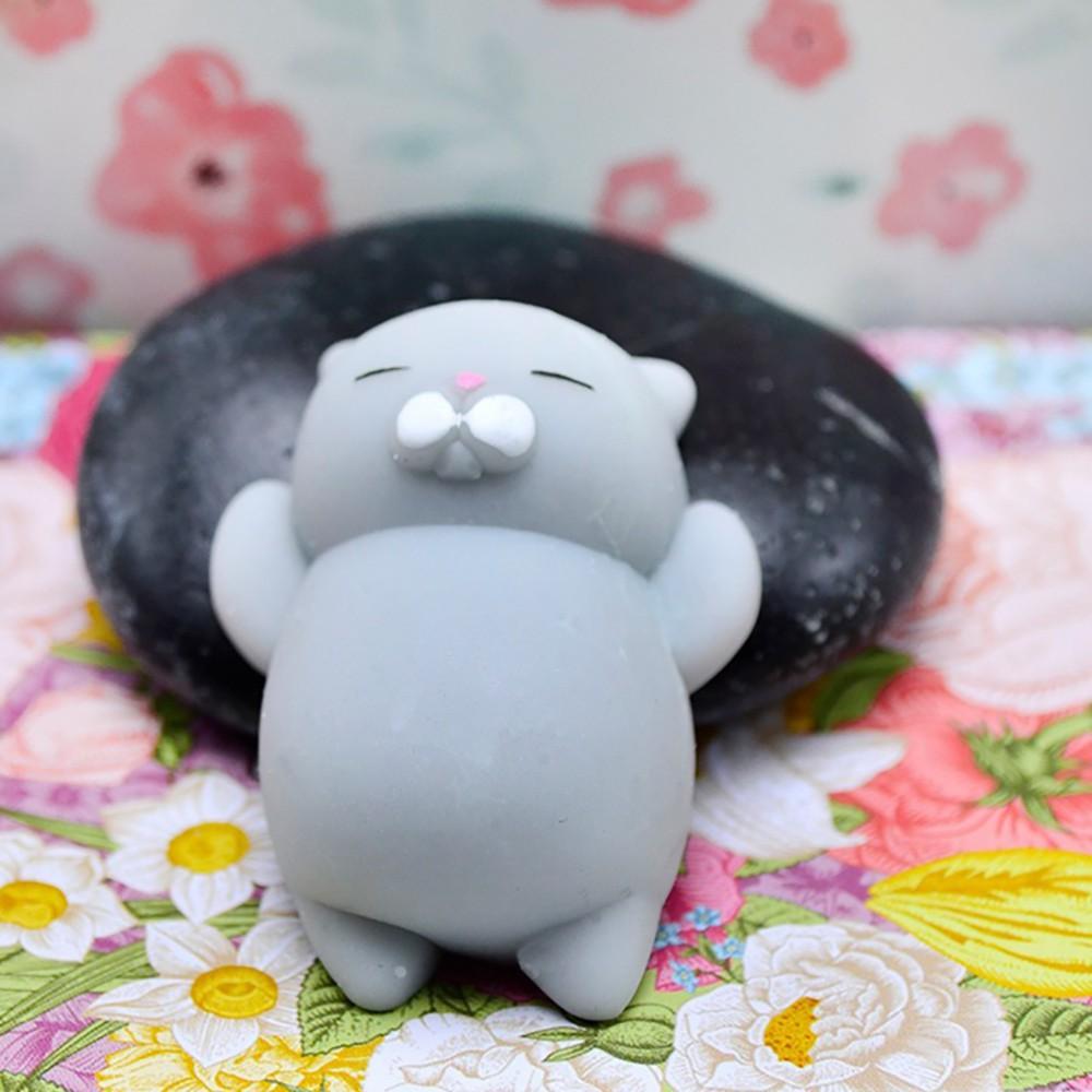 Đồ chơi đàn hồi hình mèo Mochi giúp giảm căng thẳng shop squishy