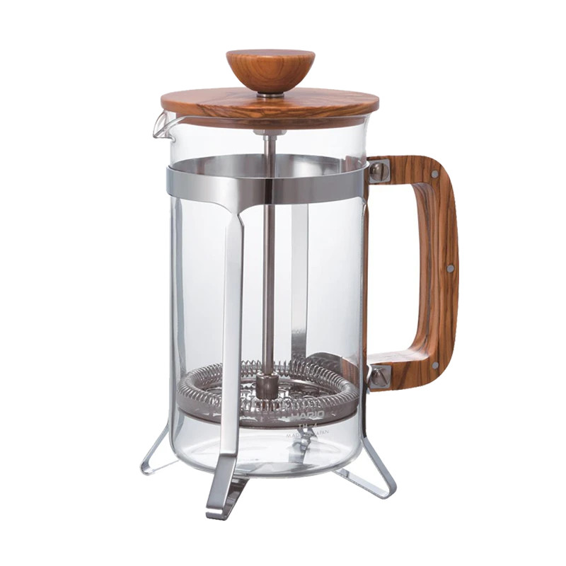 Bình Pha Cà Phê French Press Hario Cafe Press Olive Wood 600ml- Mã CPSW-4-OV