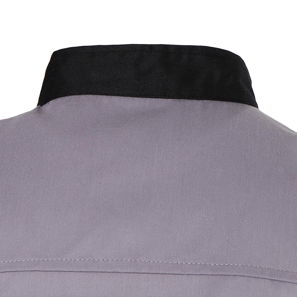 Short Mesh Sleeves Chef Jacket Coat Kitchen Bakery Uniform for Women Men