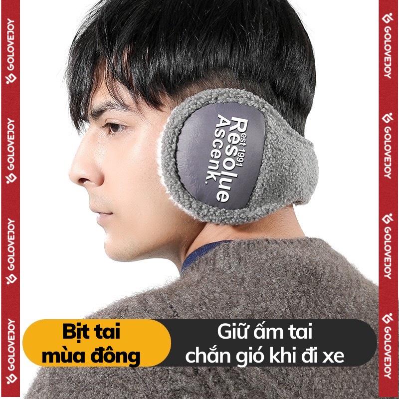 Bịt tai giữ ấm mùa đông nam nữ unisex, chất len lông cừu ấm áp DEZ34