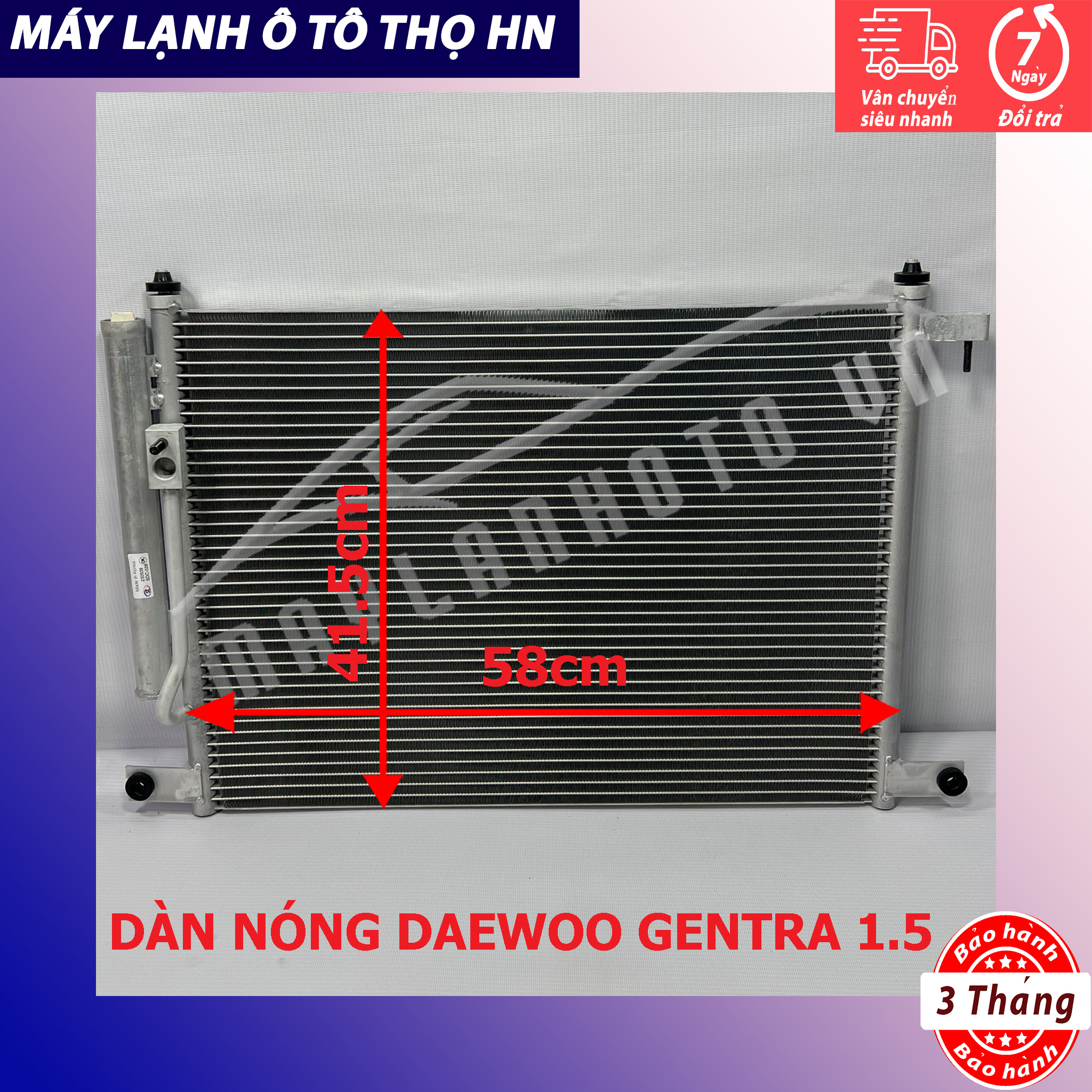 Dàn  nóng Daewoo Gentra 1.5 hàng xịn Hàn Quốc