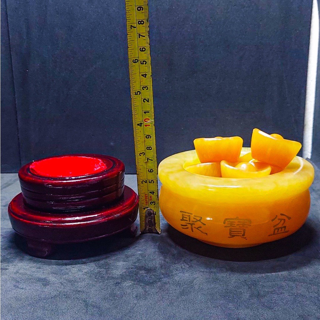 Bát Vàng, Bát Tụ Bảo , Tụ Bảo Bồn Đá Ngọc Hoàng Long - Đường Kính 13cm