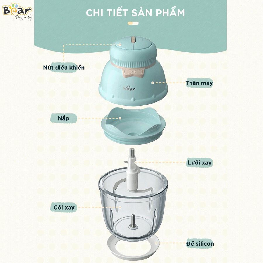 Máy Xay Đa Năng BEAR 600ml Dành Cho Bé Ăn Dặm Bản Quốc Tế BH Chính Hãng 18 Tháng. Máy xay đa năng chính hãng HAGU - Hàng chính hãng