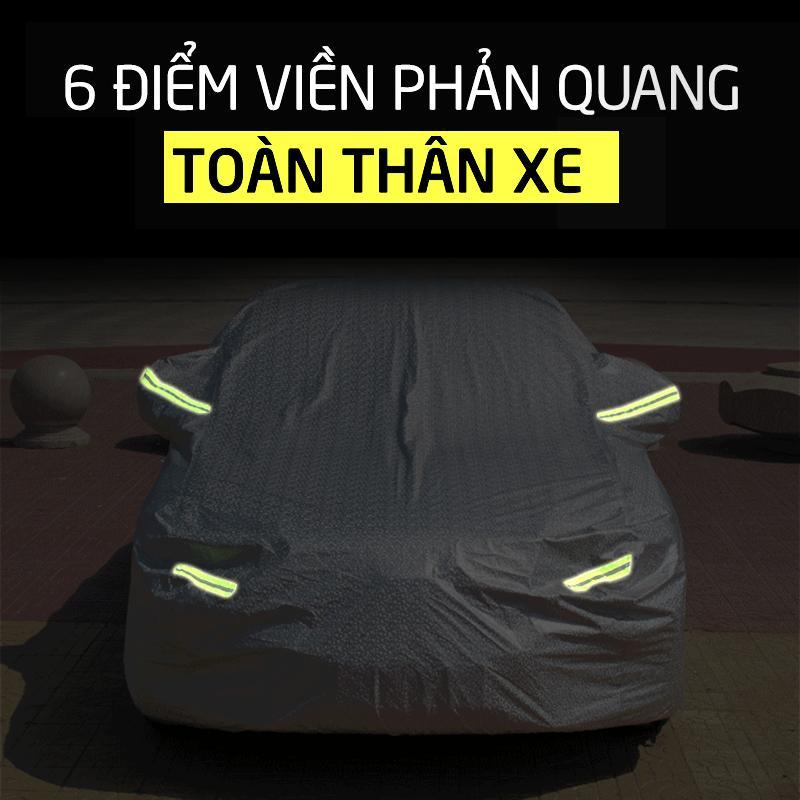 Bạt Phủ xe Ô Tô Bạt phủ xe hơi - áo trùm che phủ xe hơi nhôm bạc 4 chỗ đến 7 chỗ 2 lớp chống nóng mưa