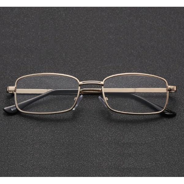 Kính lão thị viễn thị trung niên toàn viền 08KV gọng vàng đồng nam nữ tròng Thủy tinh chống xước 100%