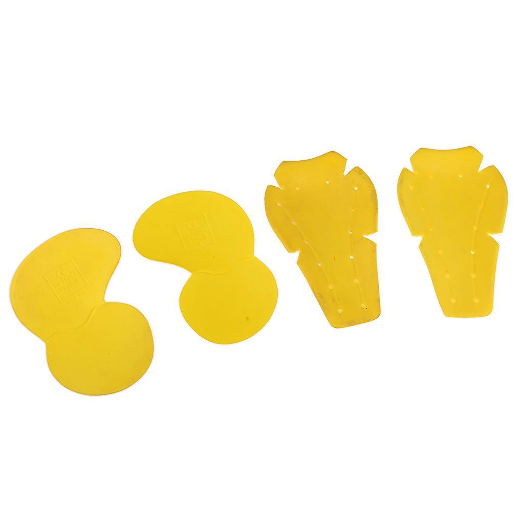 Motorcycle Motocross CE Approved Armour Hip & Knee Protection Pads Yellow