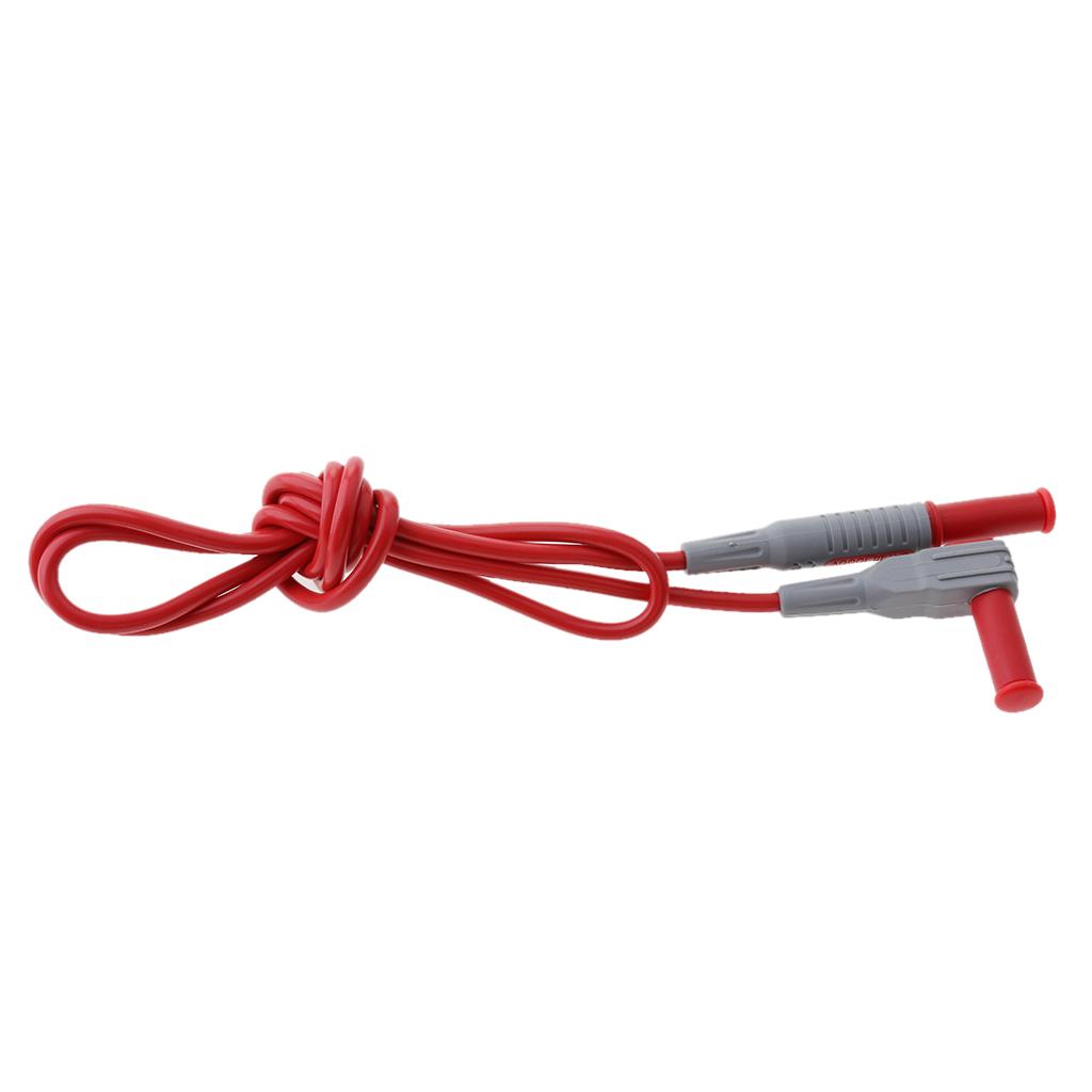 P1032 Silicone Wire Multimeter Test Cable Injection Molded 4mm Banana Plug Test Line Straight to Curved Test Cable