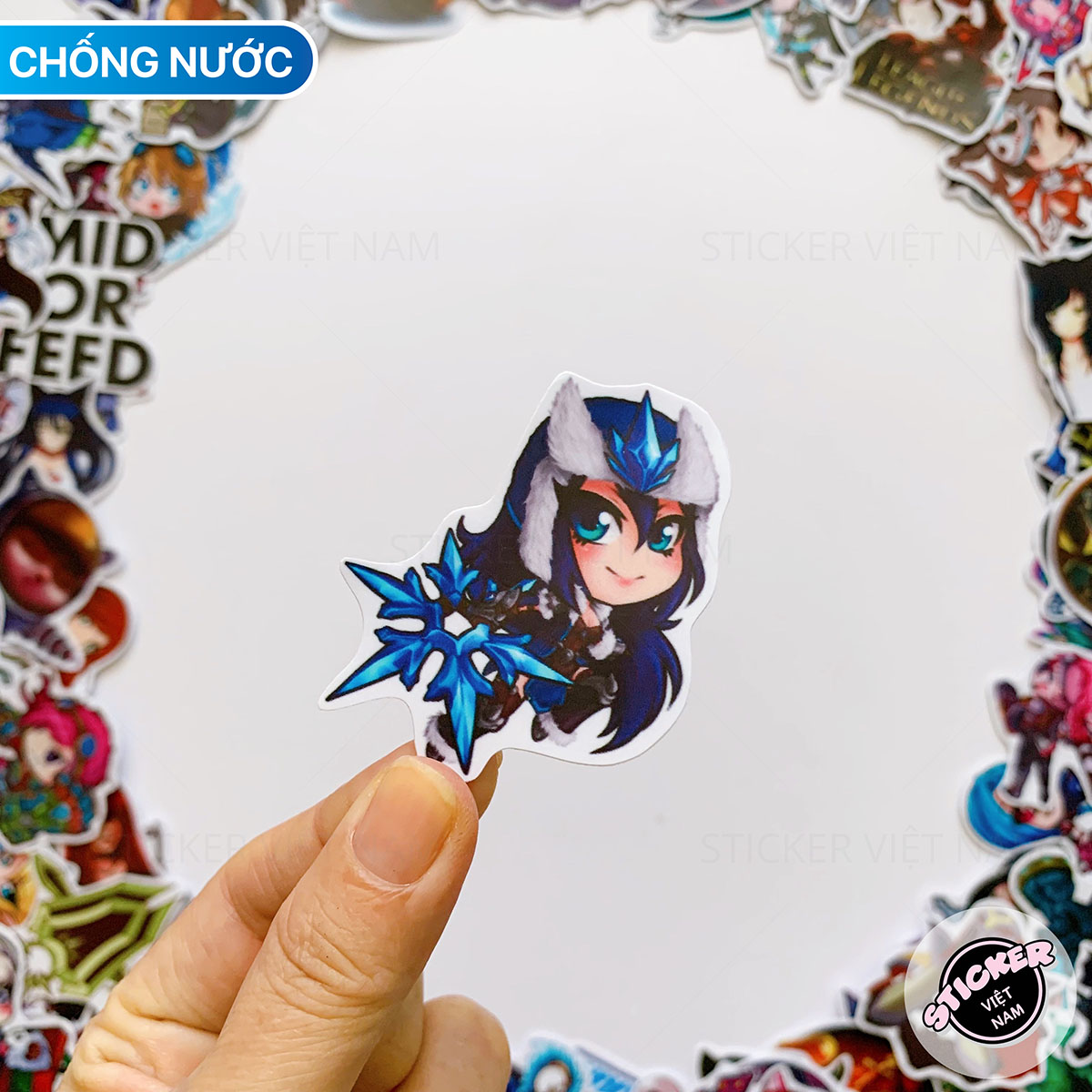 Sticker LIÊN MINH HUYỀN THOẠI - LOL - Dán Trang Trí - Chất Liệu PVC Cán Màng Chất Lượng Cao Chống Nước, Chống Nắng, Không Bong Tróc Phai Màu