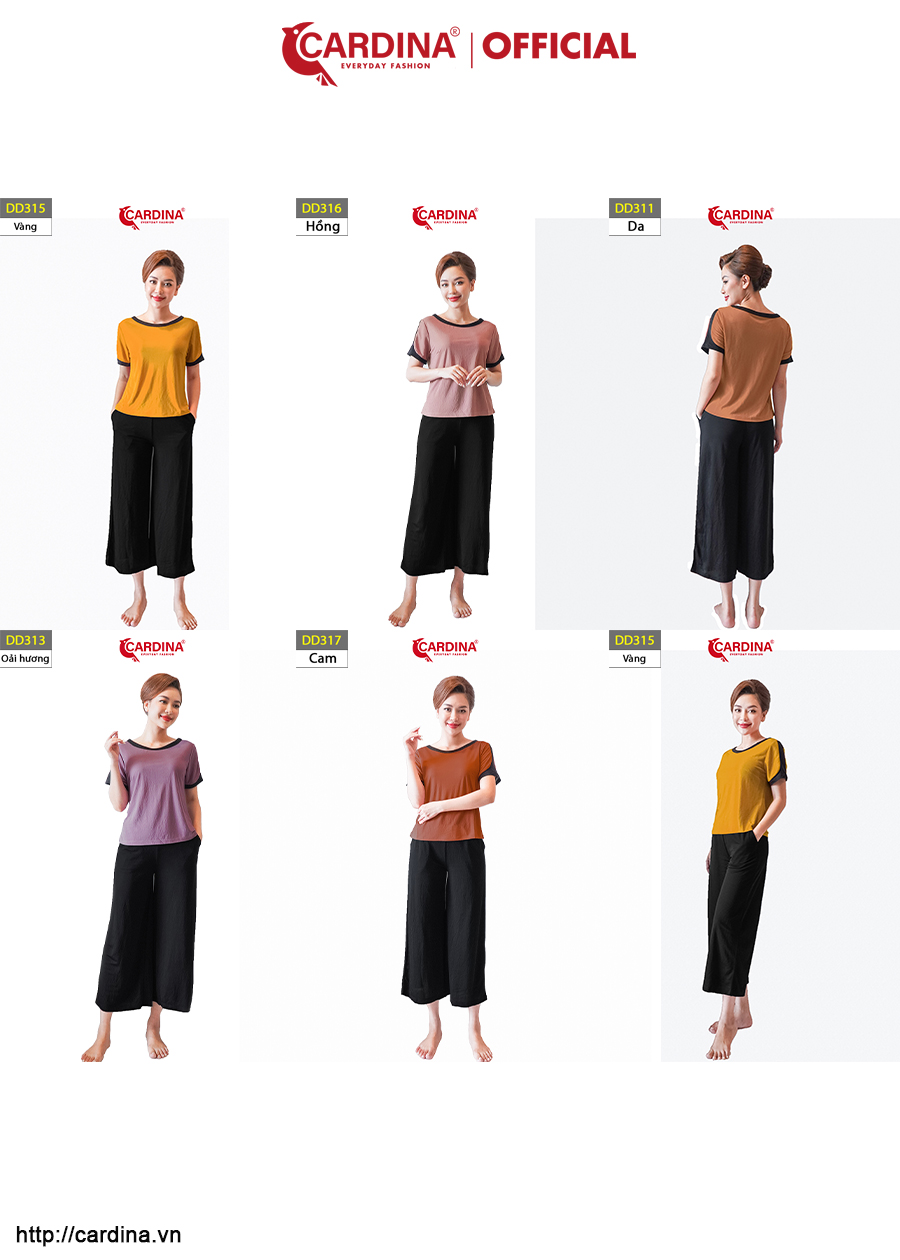 Bộ Lụa Đũi Dài Viền Né CAO CẤP CARDINA