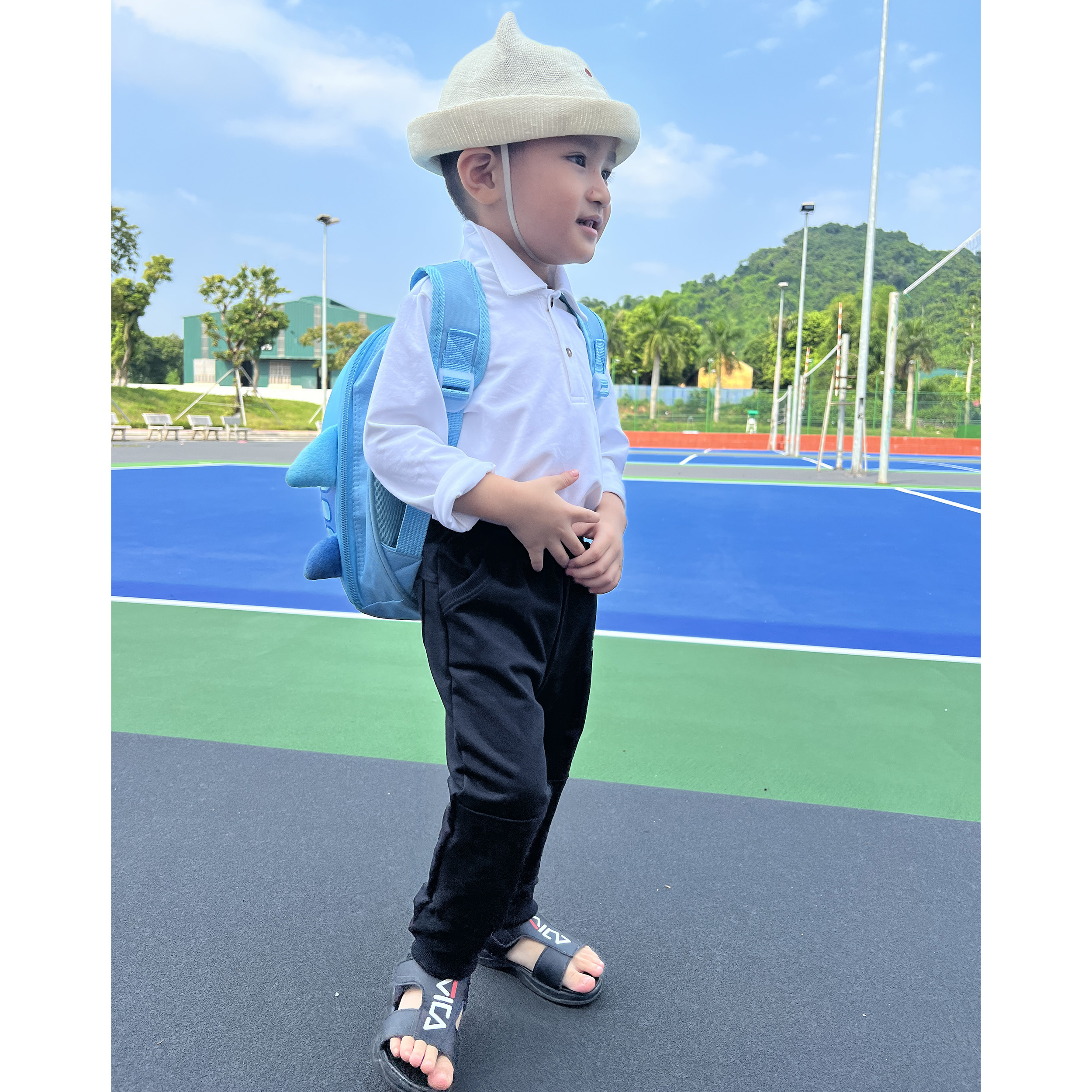 Quần bé trai bo gấu Icotton đáp gối