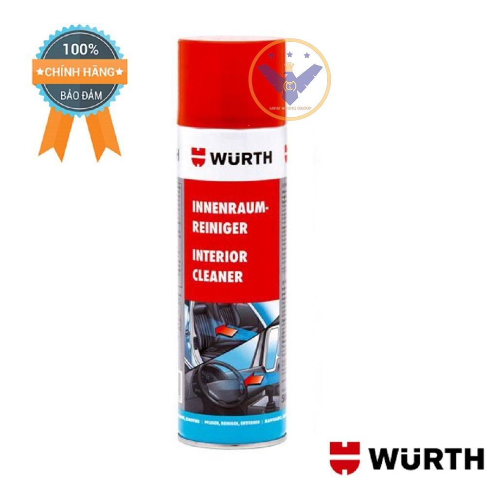 Chai vệ sinh nội thất ô tô Wurth Interior Cleaner dạng bọt hoạt tính 500ml