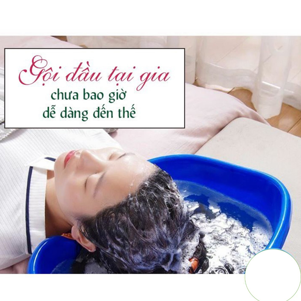 Chậu Gội Đầu Tại Gường Cho Người Già , Bà Bầu , Trẻ Nhỏ Nhựa Việt Nhật , Chậu Gội Đầu Nhựa Nguyên Sinh Đảm Bảo An Toàn Cho Bà Bầu Và Trẻ Em - Hàng Việt Nam ( Tặng kèm 5 khăn lau pakasa)