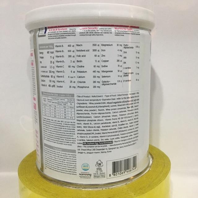 Sữa bột koko Grown 1- 400g date:04/2022