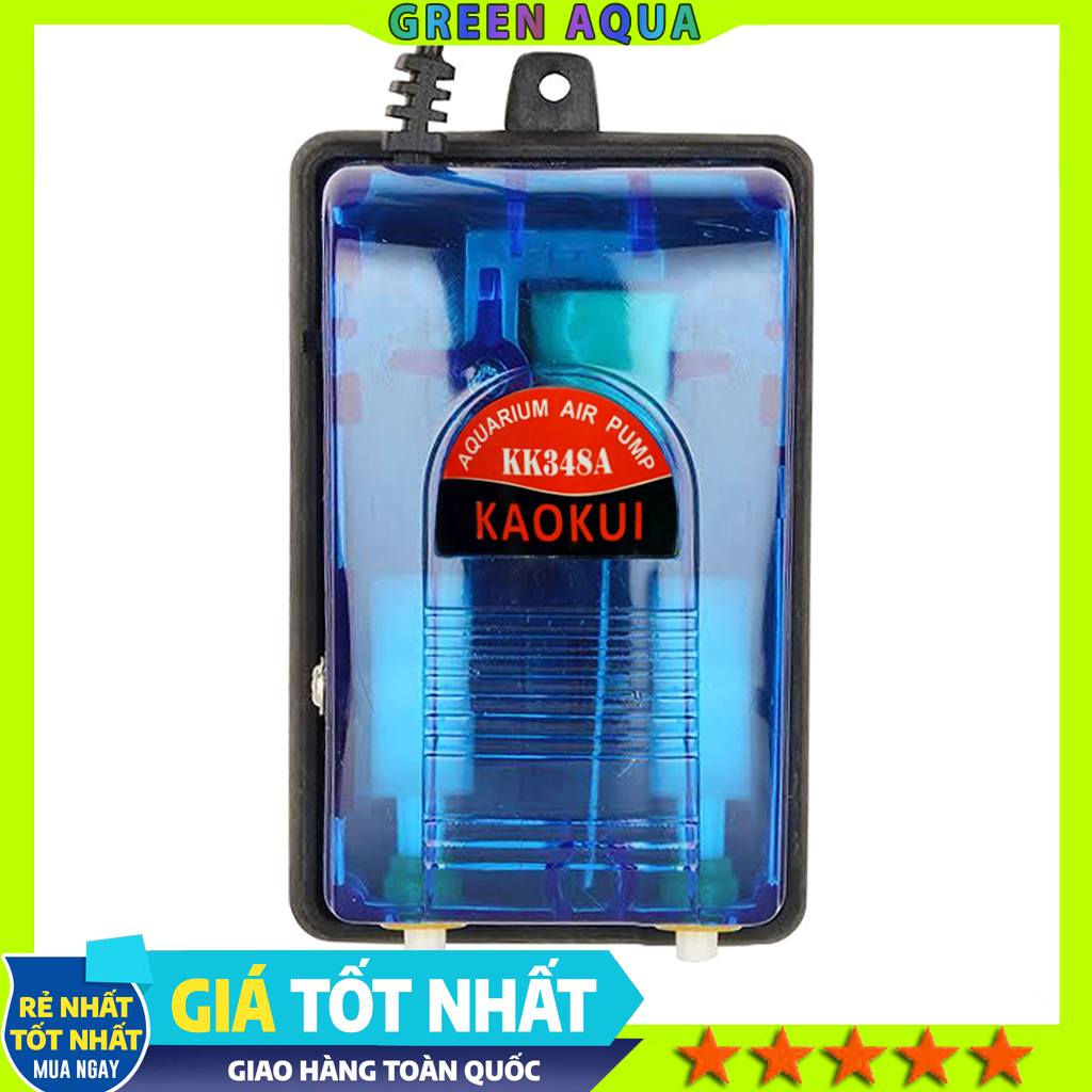 [BH 06 tháng] KAOKUI - Air Pump (KK-348A) | Máy bơm sủi Oxy cho hồ cá thủy sinh, hồ cá biển