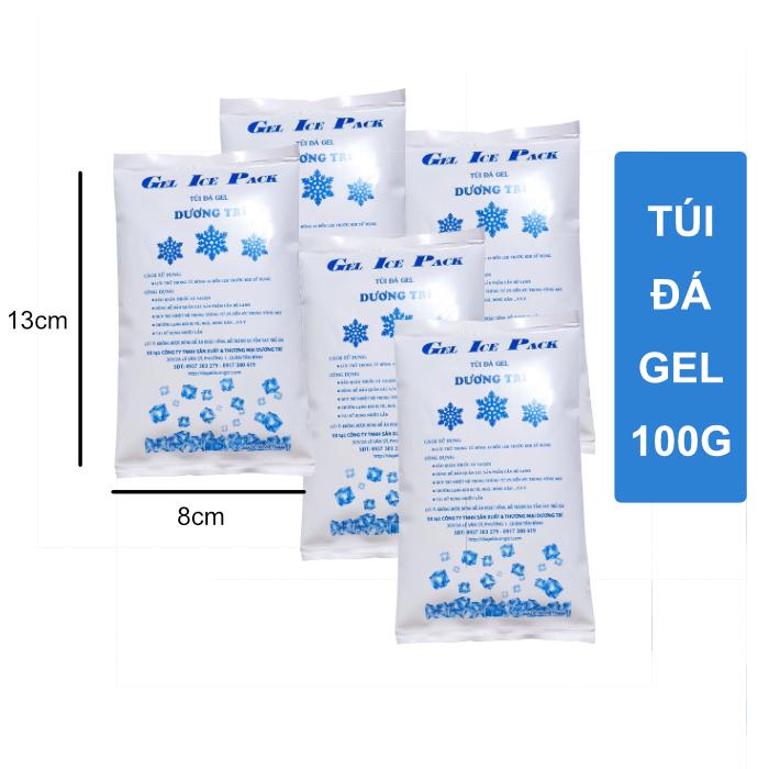 Combo 5 Túi Đá Khô Đá Gel Giữ Lạnh 100g Bảo Quản Đồ Ăn, Kem, Trái Cây