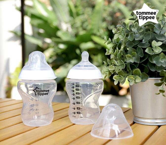 Bình sữa ty siêu mềm tự nhiên Tommee Tippee Closer to Nature 260ml, núm ty đi kèm 3-6 tháng