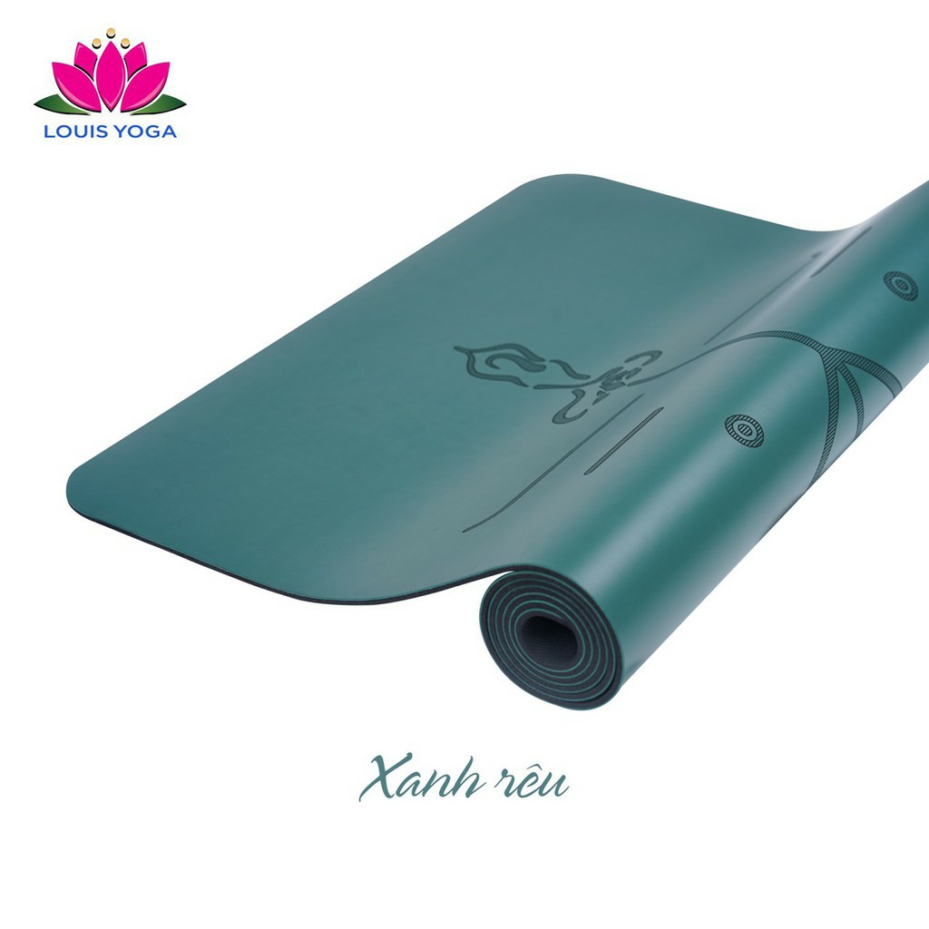 Thảm cao su tập yoga Louis 183x68x0.5cm định tuyến - Chất liệu cao su chống thấm, chống trơn - Thương hiệu LOUIS YOGA