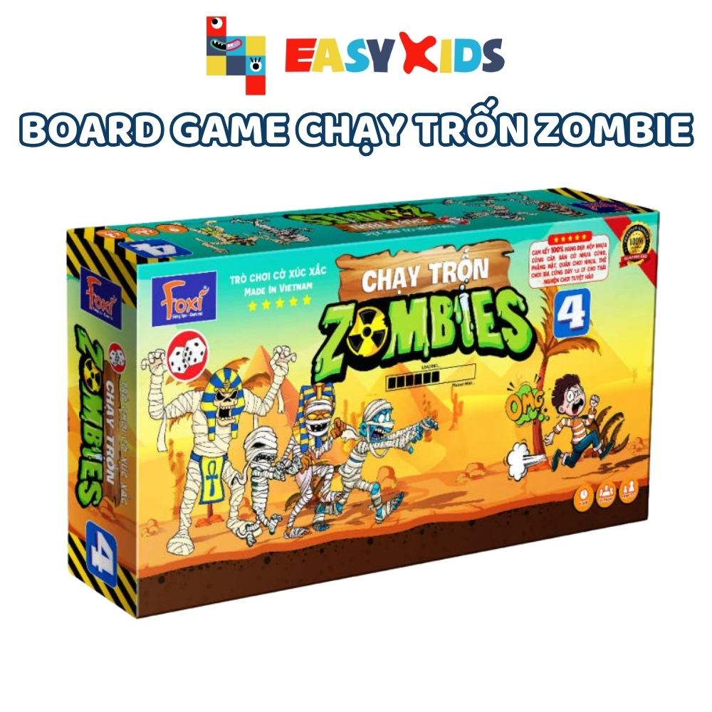 Board Game Nhiều Người Chơi, Đồ Chơi Chơi Cùng Bạn Bè Chạy Trốn Zombies Có Nam Châm