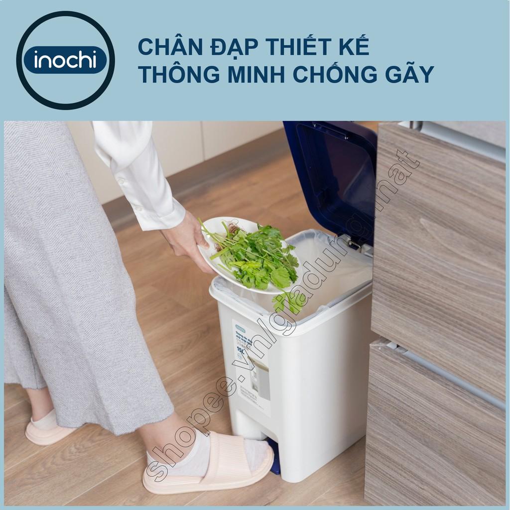 Thùng Rác Nhựa Đạp Chân Nắp Đậy Chữ Nhật Inochi 20 Lít Làm Sọt Rác Văn Phòng,Đựng Rác Gia Đình, Trong Nhà, Ngoài Trời