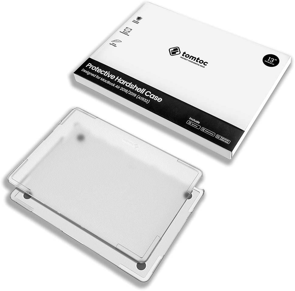 ỐP CAO CẤP TOMTOC (USA) HARDSHELL SLIM FOR MACBOOK AIR TRANSPARENT (B03-C01T) - Hàng Chính Hãng