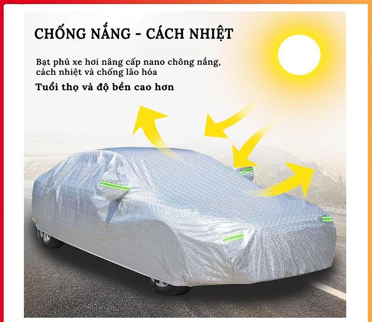 Bạt Phủ Ô Tô VINFAST FADIL, LUX A 2.0, LUX SA 2.0, Chất Liệu Bạt Tráng Nhôm 3 lớp,  có phản quang