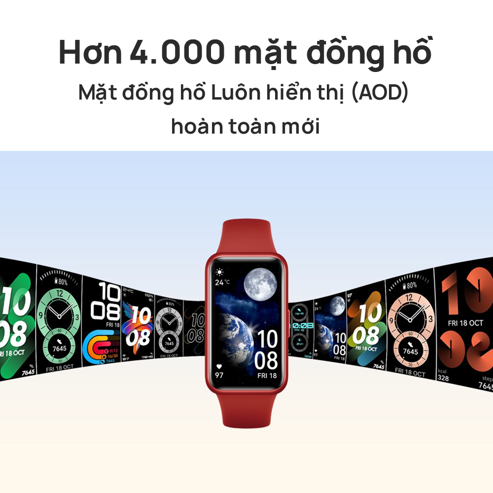 Vòng đeo tay HUAWEI Band 7 | Thiết kế siêu mỏng | SpO2 tự động | Pin đến 2 tuần | Hàng Chính Hãng