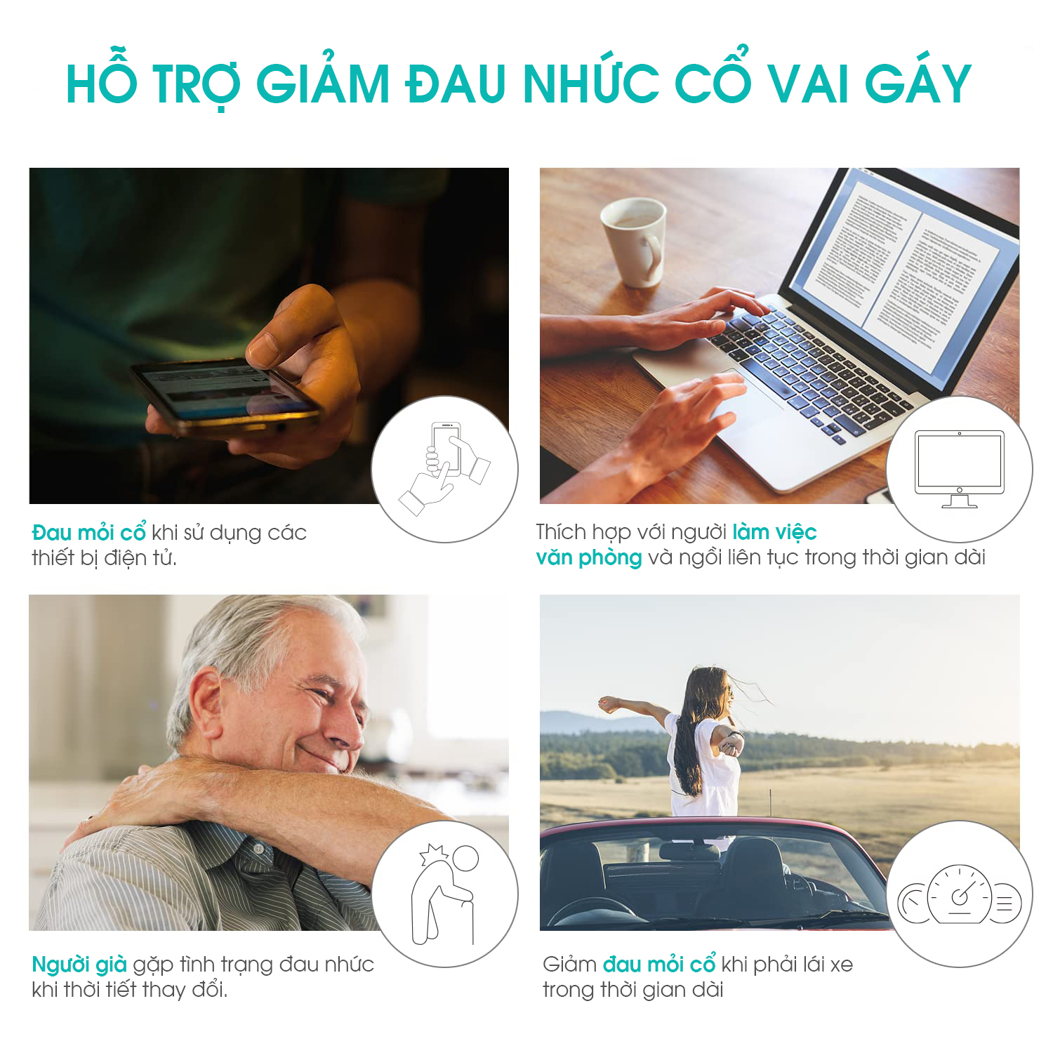 Hình ảnh Dụng Cụ Massage Đa Năng Cao Cấp KingTech - Hỗ Trợ Mát Xa Cổ, Vai, Gáy - Tiện Dụng, Nhẹ Nhàng - Chính Hãng