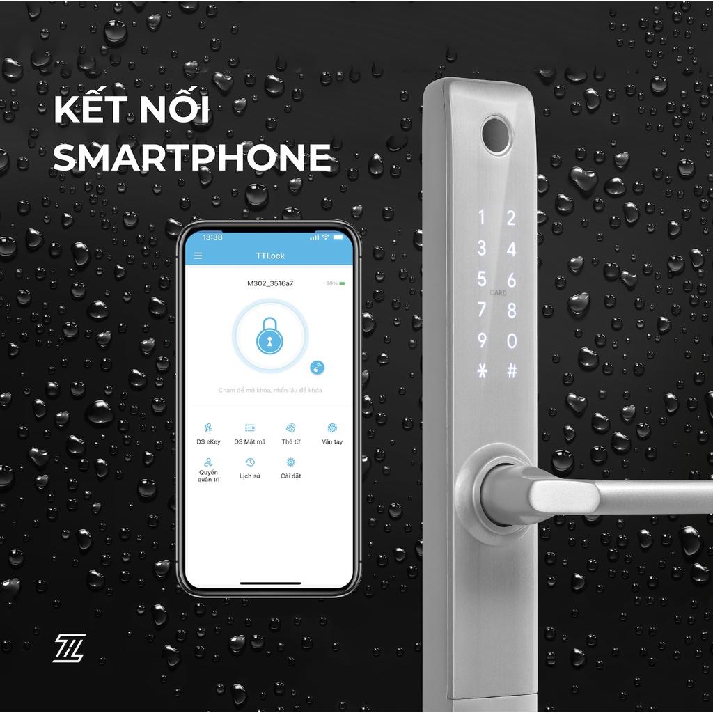Khoá cửa vân tay I720 công nghệ Malaysia cho cửa nhôm, sắt, gỗ - APP TTLOCK