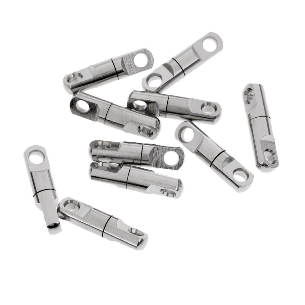 20pcs Silver Rotary Ring Bearing Swivel Heavy Duty Fishing Swivels Fishing Tool 2 Size