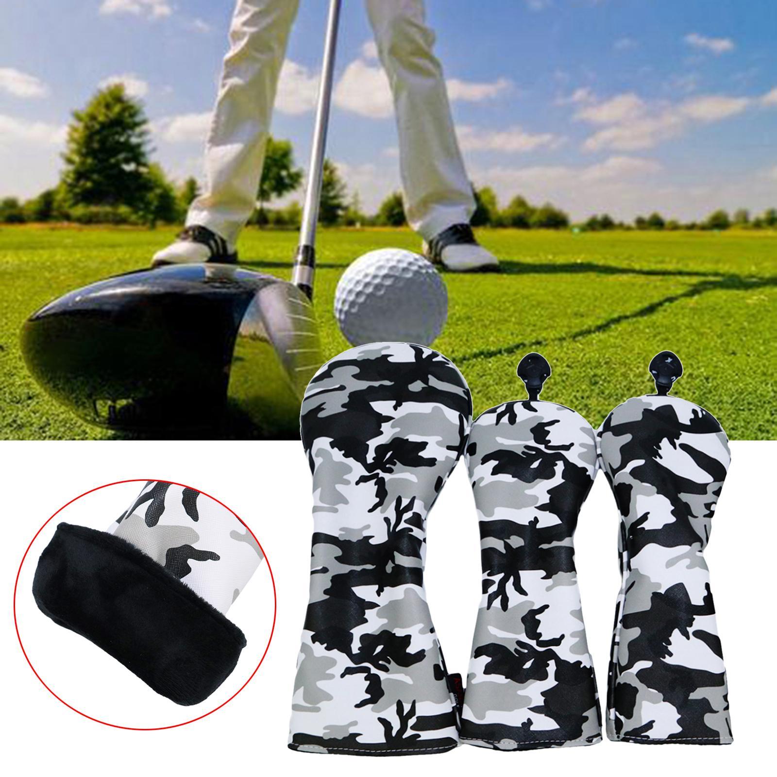 Golf Wood Headcover Set Driver Fairway Club Head Covers 4PCS 3 5 UT