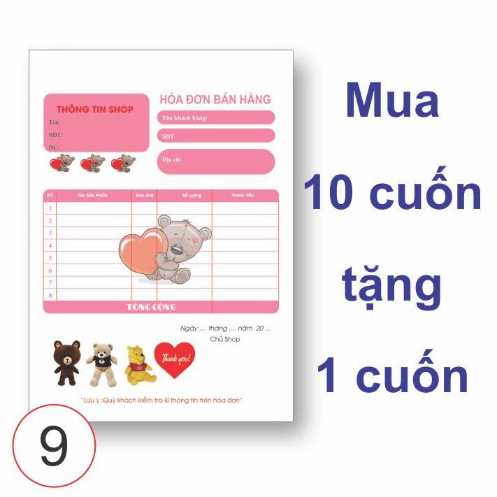 Hóa đơn bán hàng mini ️ hóa đơn hoạt hình M9