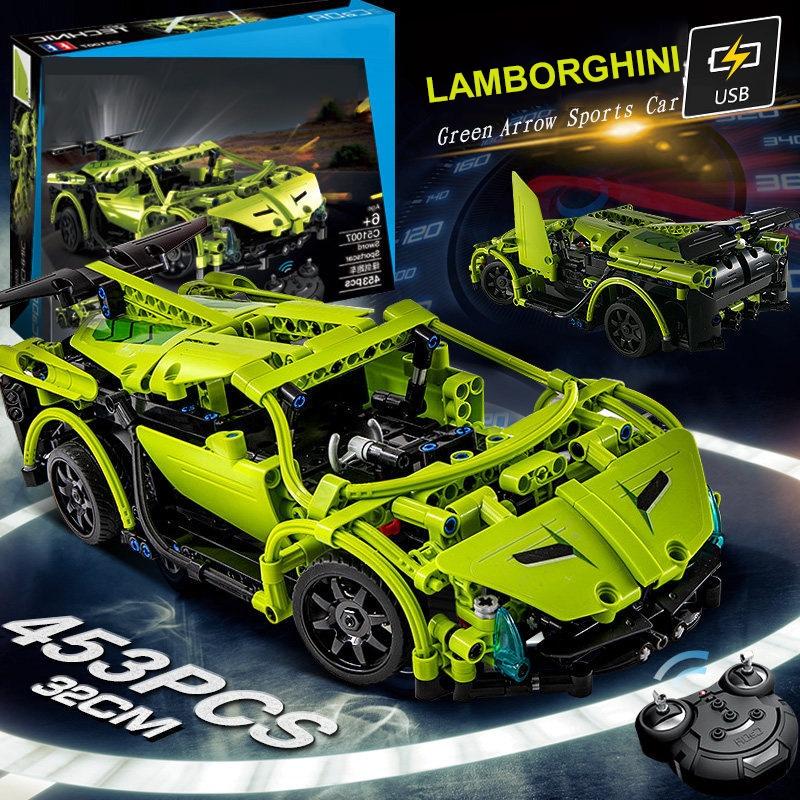 Đồ Chơi Lắp Ráp Kiểu Lego Siêu Xe LAMBORGHINI CaDA C51007 Điều Khiển Từ Xa RC Với 453 Mảnh Ghép