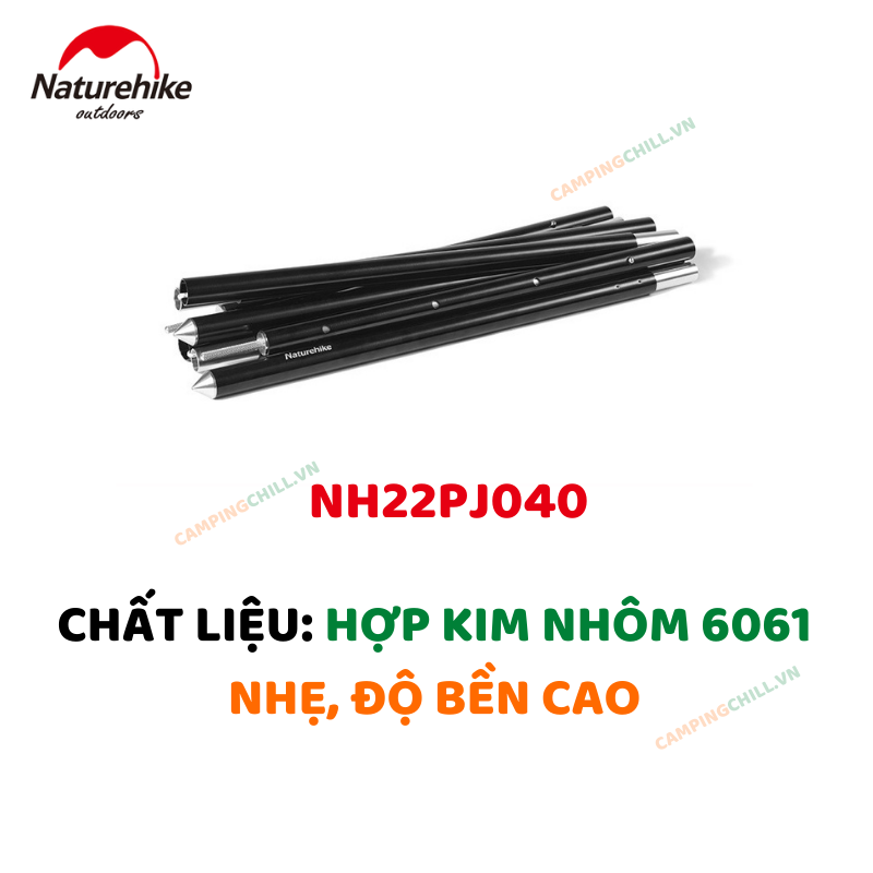 CỌC CHỐNG TĂNG LỀU, GẬY CHỐNG TĂNG LỀU CẮM TRẠI DÃ NGOẠI HỢP KIM NHÔM NH22PJ040