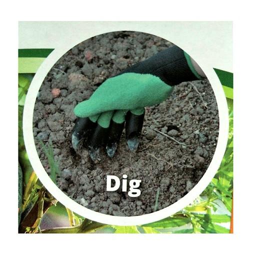Găng tay làm vườn đa năng màu xanh có móng vuốt đào xới đất chống gai chống thấm nước, bao tay làm vườn bảo hộ lao động