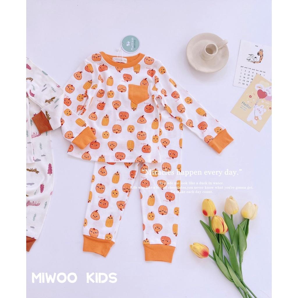 Bộ Dài Tay Có túi Cotton Bozip Xuất Xịn Siêu Mềm Mịn Mát Cho Bé Trai - Bảng 3 - HÀNG LOẠI 1