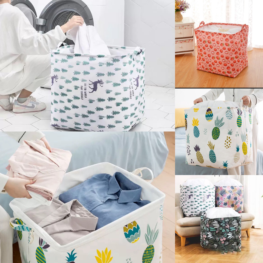 Túi đựng quần áo chăn màn vải canvas không thấm nước, giỏ đựng đồ đa năng ️SIZE TO 100 LÍT️